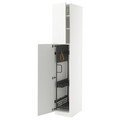 METOD High cabinet with cleaning interior, white/Stensund white, 40x60x220 cm