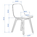 STRANDTORP / ODGER Table and 4 chairs, white/anthracite, 150/205/260 cm