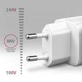 AXAGON Wall Charger EU Plug ACU-DPQ65W GaN 3xport 65W, white