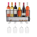 Mini Bar Wall Shelf Parima, black
