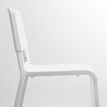 NORDEN / TEODORES Table and 4 chairs, birch/white, 26/89/152 cm