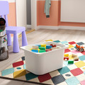 TROFAST Storage combination with boxes, white light green/white, 99x44x56 cm