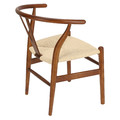 Dining Chair Wicker Natural, dark brown
