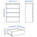 MALM Chest of 4 drawers, black-brown, 80x100 cm