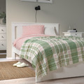 BISKOPSMÖSSA Throw, green/off-white, 130x170 cm