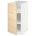 METOD Base cabinet with shelves, white/Askersund light ash effect, 40x60 cm
