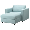 VIMLE Cover for chaise longue, Saxemara light blue