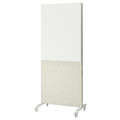 MITTZON Frame w cstrs/acoustic scrn/whtbrd, Gunnared beige/white, 85x205 cm