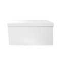 Pouffe with Storage Intesi Velse, faux leather, white