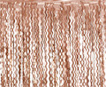 Fringe Deco Curtain Swirls 100x200cm, metallic rose gold