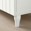 BESTÅ Storage combination w glass doors, white Sutterviken, Sindvik white clear glass, 120x42x202 cm