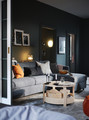 VIMLE 3-seat sofa, with chaise longue/Gunnared medium grey