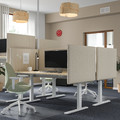 MITTZON Acoustic screen for desk, Gunnared beige, 165x72 cm