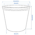 KÖRSBÄRSBJÖRK Plant pot, light grey/beige, 19 cm