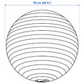 GULLSUDARE Pendant lamp shade, white/handmade, 70 cm