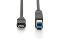 Assmann Connection Cable USB 3.1 Gen.2 SuperSpeed + 10Gbps USB Type C / B M / M Power Delivery, black, 1.8m