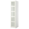PAX Wardrobe with 1 door, white/Bergsbo frosted glass, 50x60x236 cm