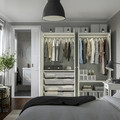 PAX / GULLABERG Wardrobe combination, white/white, 200x60x201 cm
