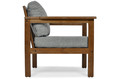 Outdoor Armchair BELLA, brown/graphite