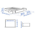 NORDLI Bed frame with storage and mattress, white/Vågstranda firm, 140x200 cm