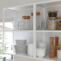 ENHET Storage combination for laundry, white/oak effect, 90x32x180 cm