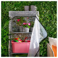 HYLLIS Shelving units with covers, transparent, 180x27x74-140 cm