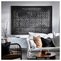 BJÖRKSTA Picture with frame, periodic table/aluminium-colour, 200x140 cm