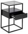 Bedside Table Nightstand Randolf, black