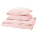 SCHERSMIN Duvet cover and 2 pillowcases, pale pink, 200x200/50x60 cm