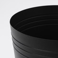 PÄRLRÖNN Plant pot, in/outdoor/black, 24 cm
