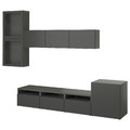 BESTÅ TV storage combination/glass doors, 300x42x211 cm