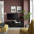 BESTÅ TV bench with drawers, black-brown/Lappviken/Stubbarp black-brown, 120x42x48 cm