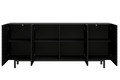 Four-Door Cabinet Scalia II 190, matt black, black legs