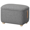 OSKARSHAMN Footstool with storage, Tibbleby beige/grey
