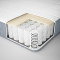 LYNGÖR Divan bed, Vesteröy medium firm/light blue white, Standard King