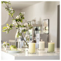 LÖVSKOGSLUND Scented pillar candle, mixed colours, 30 hr