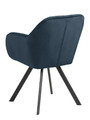 Upholstered Chair Lola, auto return, velvet, navy blue