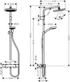 Hansgrohe Shower set with Thermostatic Mixer Waterforms, chrome