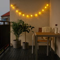 SOLVINDEN LED lighting chain with 12 lights, outdoor/battery-operated white