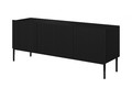 TV Cabinet Nicole 150 cm, matt black/black legs