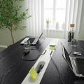 MITTZON Conference table, black stained ash veneer/white, 140x108x75 cm