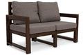 Outdoor 2-Seat Soa MALTA, small, dark brown/graphite