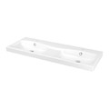 GoodHome Mila Double Bowl Countertop Basin 120cm