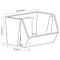 FODERTRÅG Organiser for desk/wall, grey-blue, 25x18x15 cm