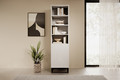 Shelving Unit Bookcase Asha 50cm, metal legs, matt white