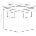 PANSARTAX Storage box with lid, transparent grey-blue, 16.5x16.5x16.5 cm