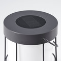 SOLVINDEN Table lamp, solar-powered/grey, 18 cm
