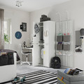 SMÅSTAD / PLATSA Wardrobe, white grey/with 2 clothes rails, 60x42x181 cm