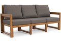 Outdoor 3-seat Sofa MALTA, brown/graphite