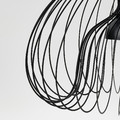 KALLFRONT / TRÅDFRI Pendant lamp with light bulb, black/smart warm white